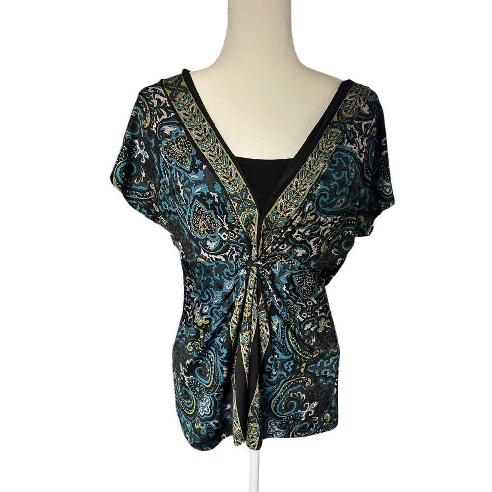 Y2K Boho Wrap-like Top Small Notations 2000s